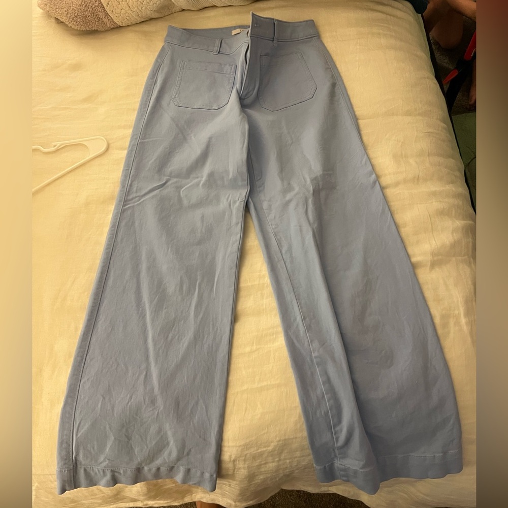 Light Blue Wide-Leg Pants
